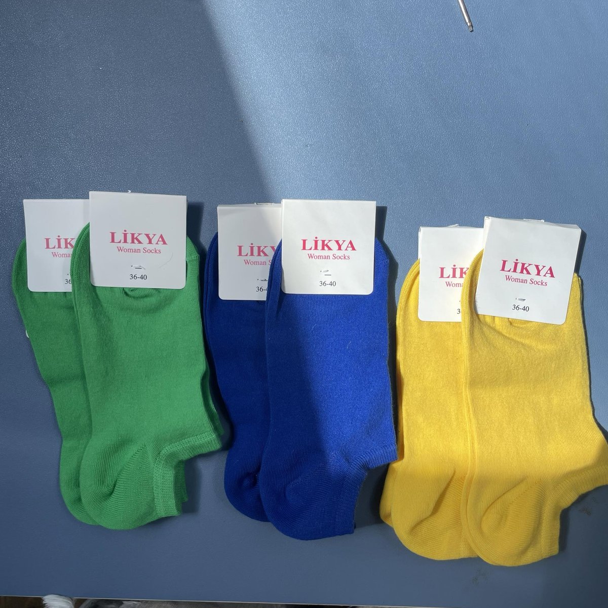 LIKYA Skarpetki Damskie, Stopki, 6 par - 3 Kolory, Rozmiar 36-40