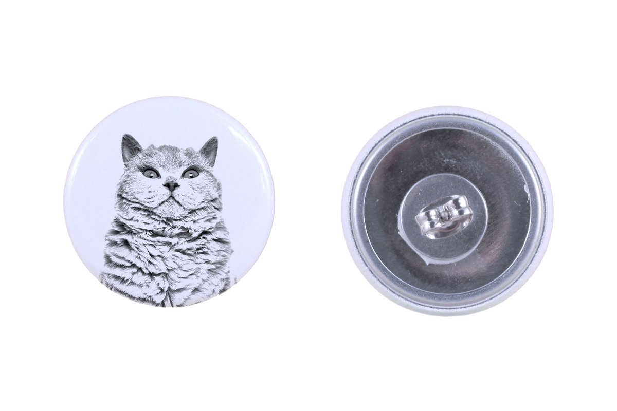 Kot Selkirk Rex krótkowłosy - kolczyki z ukochanym kotem, własne foto, idealny gadżet dla miłośników kotów marki Art.-Dog