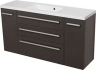 Szafki łazienkowe - Szafka łazienkowa szara 140cm FOKUS z umywalką - miniaturka - grafika 1