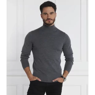 Calvin Klein Wełniany golf | Slim Fit - Swetry męskie - miniaturka - grafika 1