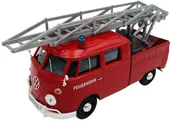 Samochody i pojazdy dla dzieci - VW Type 2 T1 straż pożarna z drabiną model 1:24 Motormax 79584 - miniaturka - grafika 1