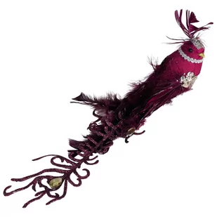 PAW BORDOWY NA CHOINKĘ - PTASZKI I OZDOBY NA CHOINKĘ 35 CM - Bombki - miniaturka - grafika 1