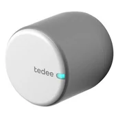 Systemy inteligentnych domów - Zamek elektroniczny TEDEE GO TLV2.0A srebrny z białym przyciskiem - miniaturka - grafika 1