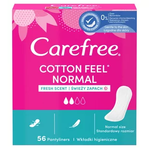Carefree - Cotton Feel Normal Wkładki higieniczne świeży zapach - Wkładki higieniczne - miniaturka - grafika 1