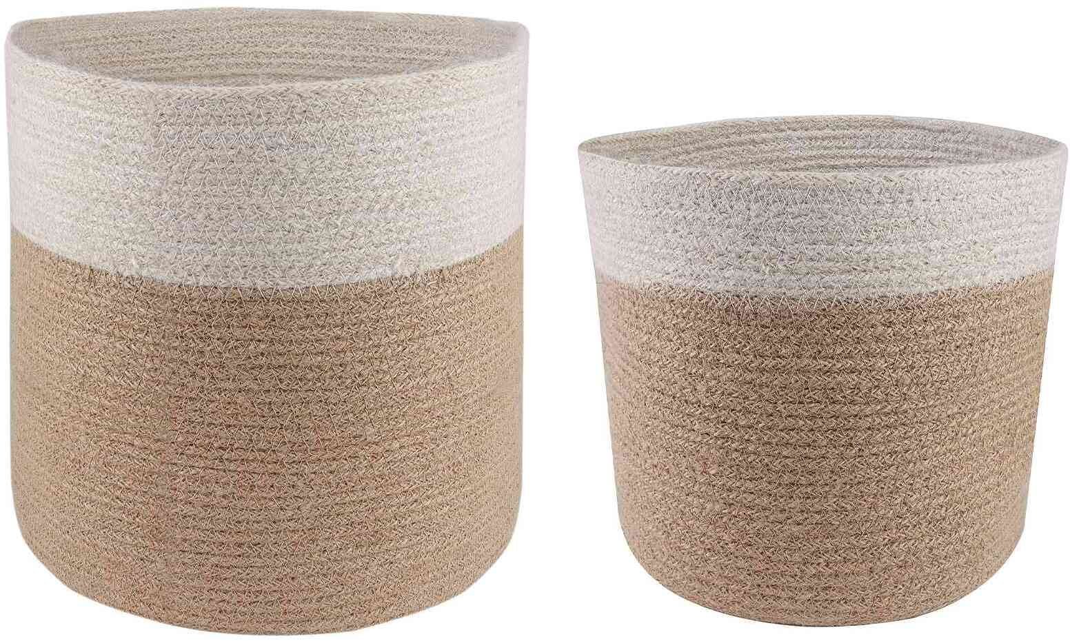 vidaXL vidaXL Zestaw doniczek 2 pcs Naturalne i białe 28 x 28 cm