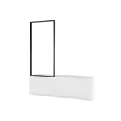 Parawany nawannowe - SILLA PARAWAN NAWANNOWY VESTON 1-SKRZYDŁOWY FIX 80X150 CZARNY - miniaturka - grafika 1