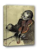 Obrazy i zdjęcia na płótnie - Violinist, Study for The Dance Lesson, Edgar Degas - obraz na płótnie Wymiar do wyboru: 40x50 cm - miniaturka - grafika 1
