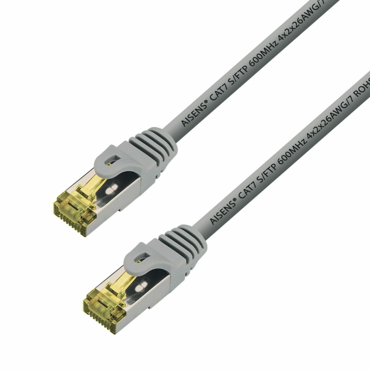 AISENS - A146-0336 Kabel sieciowy RJ45 patch LSZH Cat.7 600 MHz s/FTP pimf awg26, szary, 3.0m