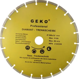 Geko Tarcza diam.300x8x32mm segment PROFI 10 - Tarcze do pił - miniaturka - grafika 1