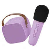 Instrumenty muzyczne dla dzieci - Bezprzewodowy zestaw do karaoke Purple, LaLarma - miniaturka - grafika 1