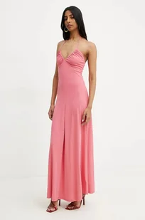 Silvian Heach sukienka MADEV kolor różowy maxi rozkloszowana GPP25330VE - Sukienki - miniaturka - grafika 1