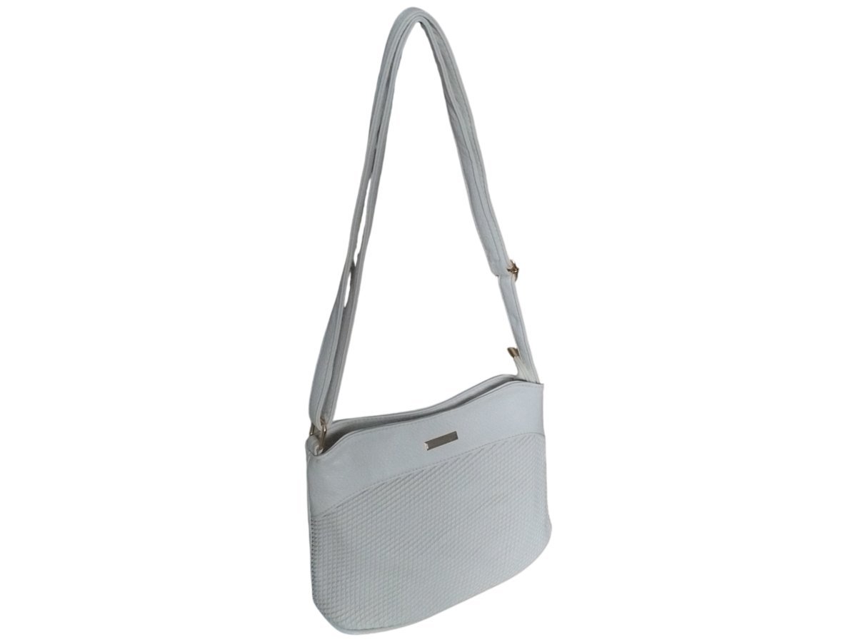 Torebka Damska, Mała Listonoszka Na Ramię, Miejska, Eko-Skóra Beżowy