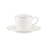 Filiżanki - Filiżanka porcelanowa 100 ml BARI PLATIN VILLA ITALIA - miniaturka - grafika 1