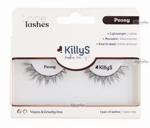 KillyS - Love Lashes - Strip False Eyelashes - Sztuczne rzęsy na pasku - PEONY - Sztuczne rzęsy i akcesoria - miniaturka - grafika 1