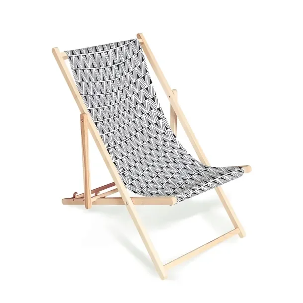 Fotel leżak składany plażowy Trójkąty Wzór Boho