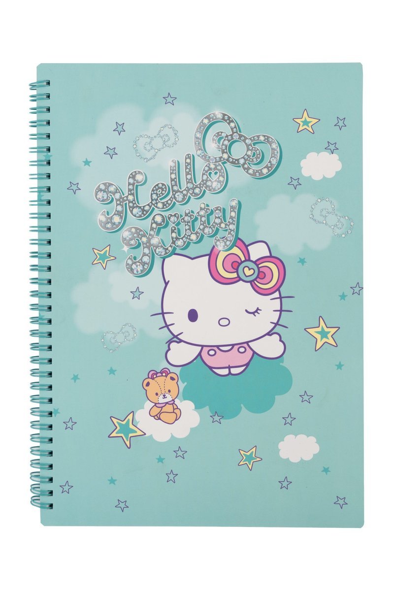 Kołobrulion A4 100k.kratka metalowa spirala Hello Kitty pink wzór 1