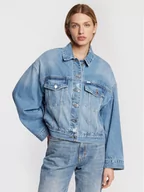 Kurtki damskie - LTB Kurtka jeansowa Celia 61028 15183 Niebieski Oversize - miniaturka - grafika 1