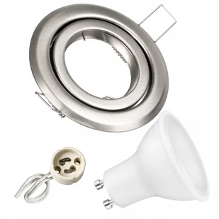 Zestaw oprawa halogenowa ruchoma GU10 Led 5,5W - Oprawy, klosze i abażury - miniaturka - grafika 1