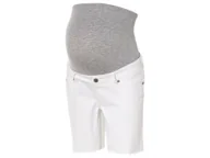 Spodnie ciążowe - esmara® Szorty jeansowe damskie ciążowe z bawełną (Biały, 46) - miniaturka - grafika 1