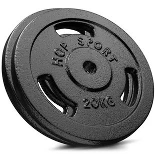 Hop-Sport Zestaw obciążeń żeliwnych, 2x20 kg - Pozostały sprzęt siłowy - miniaturka - grafika 1
