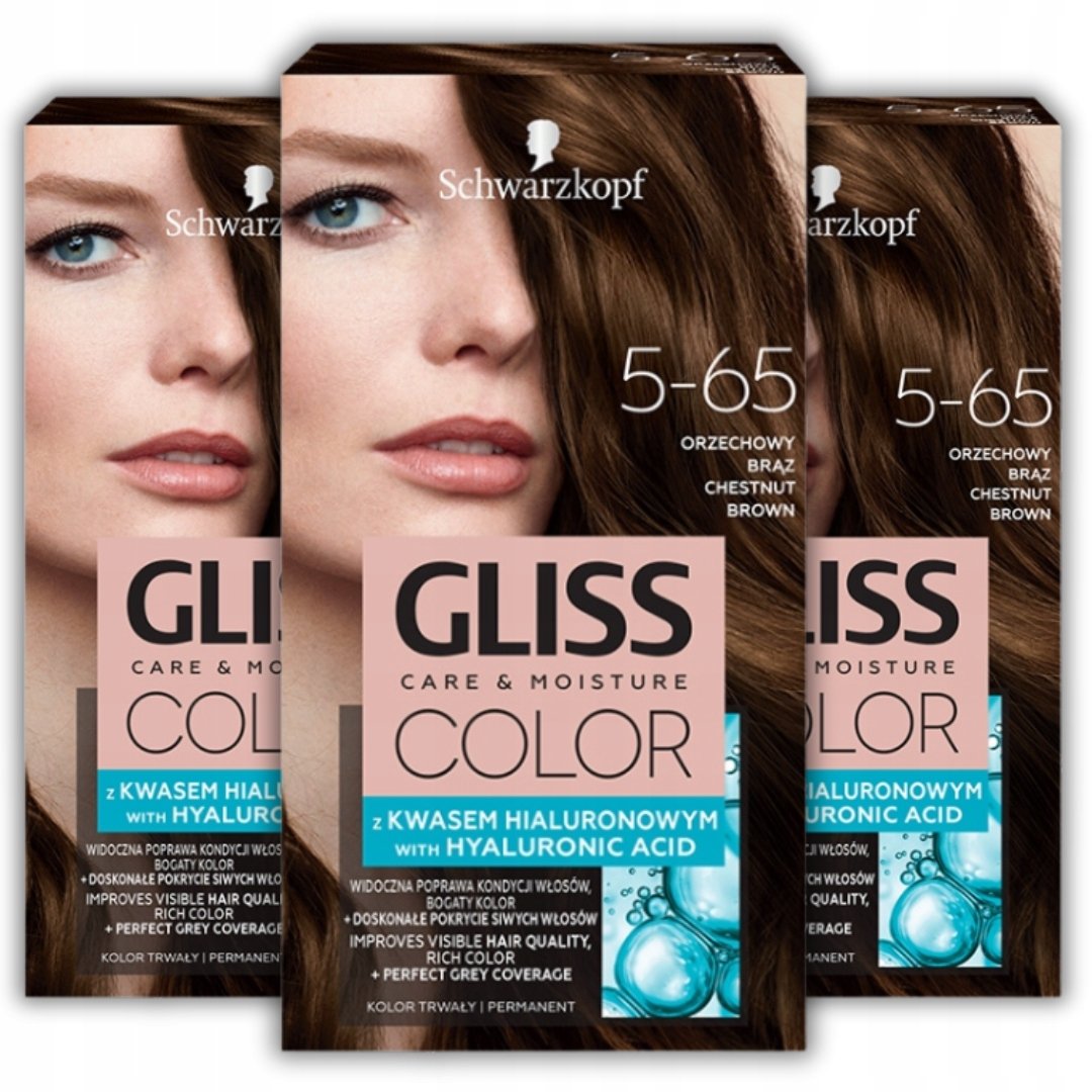 Gliss Color Farba do włosów 5-65 Orzechowy Brąz x3