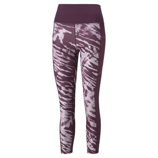 Damskie Legginsy PUMA RUN 5K GRAPHIC HW 7 8 TIGHT W GRAPE WINE 52139412 – Bordowy - Legginsy - miniaturka - grafika 1