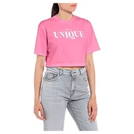 Koszulki i topy damskie - Replay T-shirt damski, 307 Candy Pink, S - miniaturka - grafika 1