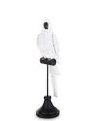 Figurki dekoracyjne - Biało czarna figurka w kształcenie papugi BEO 30 cm - miniaturka - grafika 1