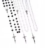 Różańce - Różaniec do Pierwszej Komunii szkło kolorowy - miniaturka - grafika 1