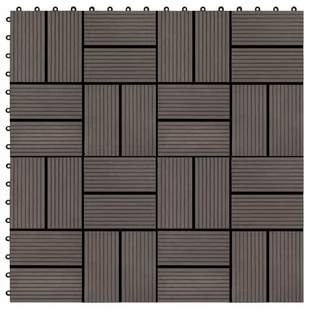 shumee Płytki tarasowe 22 szt. 30 x 30 cm 2 m WPC ciemnobrązowe - Tapety - miniaturka - grafika 1