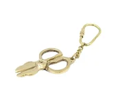 Dekoracje domu - Brelok projektantki mody - mosiężne nożyczki - miniaturka - grafika 1