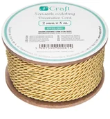 Półfabrykaty do biżuterii - Sznurek Ozdobny 2Mm X 5M Złoty, Dp Craft - miniaturka - grafika 1