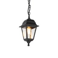 Lampy ogrodowe - QAZQA Klasyczna zewnętrzna lampa wisząca czarna IP44 - Capital - miniaturka - grafika 1
