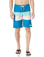Kąpielówki męskie - Quiksilver Męskie spodenki kąpielowe na co dzień, krótkie kąpielówki, kostium kąpielowy, port morski Amazon 21 paski, 30A, Port morski Amazon 21 Stripe, 176 - miniaturka - grafika 1