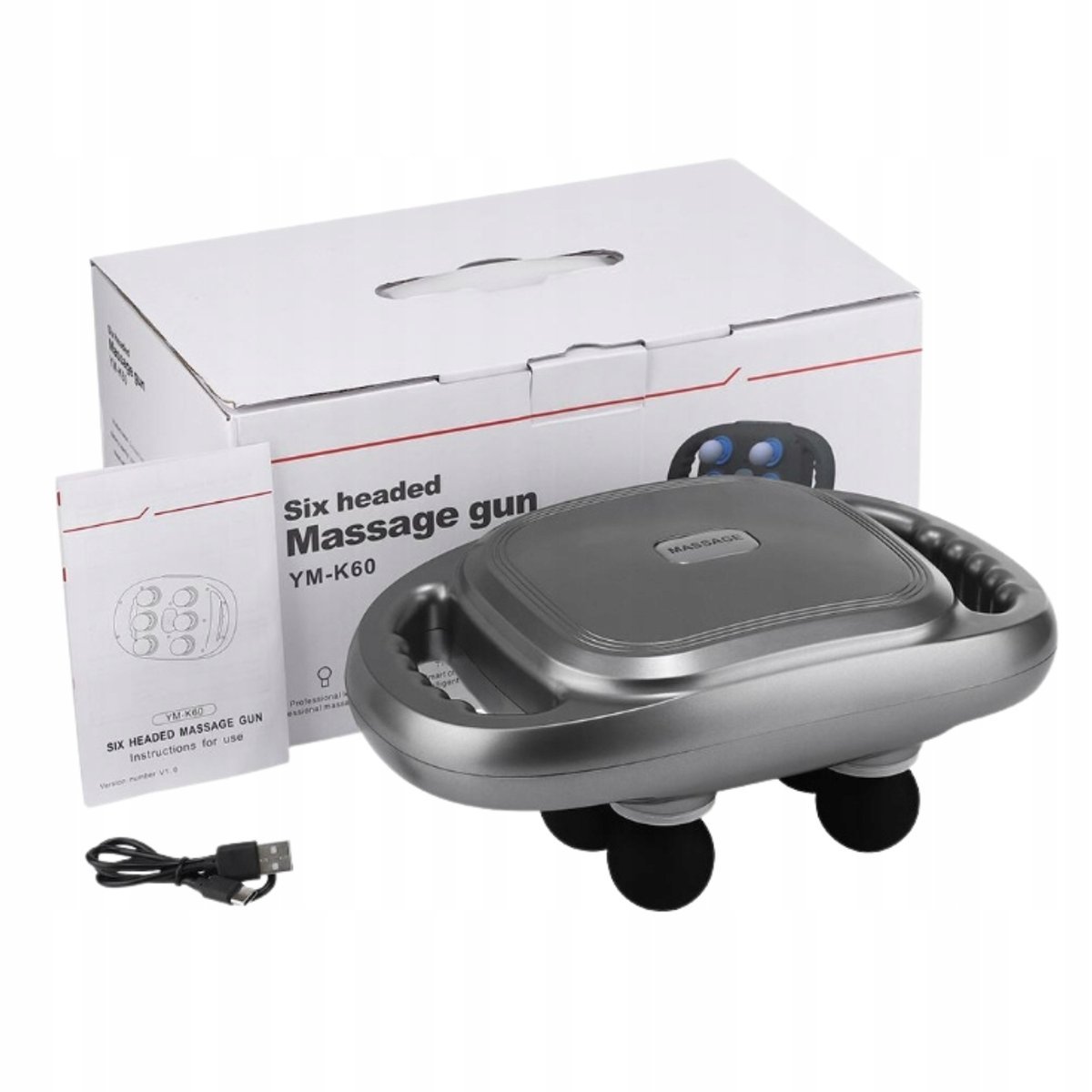 Masażer Karku Sześciogłowicowy Do Ciała Elektryczny Regeneracja Mięśni