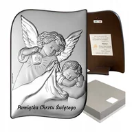 Pamiątka Chrztu Świętego - Pamiątka Chrztu Świętego SREBRNY OBRAZEK Aniołek Prezent Z GRAWEREM - miniaturka - grafika 1