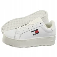 Buty sportowe damskie - Tommy Jeans buty damskie sportowe białe Flatform Ess rozmiar 41 - miniaturka - grafika 1