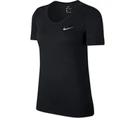 Koszulki i topy damskie - Nike T-shirt damski W Nk Infinite Top Ss Black/(Reflective Silv) S - miniaturka - grafika 1