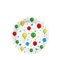 Naczynia i sztućce jednorazowe - Talerz papierowy Balloons 18 cm 10 szt. - miniaturka - grafika 1