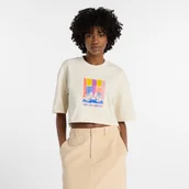 Koszulki i topy damskie - Koszulka damska New Balance WT53904LIN beżowa - miniaturka - grafika 1