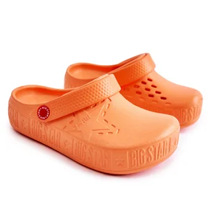 Dziecięce Lekkie Klapki Kroksy Big Star II375008 Pomarańczowe - Buty dla dziewczynek - miniaturka - grafika 1