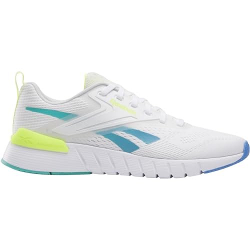 Reebok Męskie trampki Nano Gym Sneaker, białe/UNLEASHEDGRN/KINETICBLUE, 8,5 UK, Biały Unleashedgrn Kineticblue, 42.5 EU