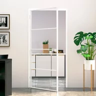 Drzwi zewnętrzne - Drzwi wewnętrzne, białe, 93x201,5 cm, szkło i aluminium Lumarko! - miniaturka - grafika 1
