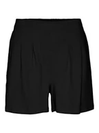 Spodenki damskie - VERO MODA Women's VMJESMILO HW WVN GA NOOS szorty, czarne, XS, czarny, XS - miniaturka - grafika 1