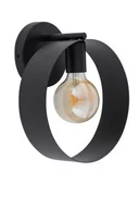 Lampy ścienne - Sigma Nowoczesny kinkiet do biura i domu HAPPY E27 60W szer. 25cm czarny 32304 - miniaturka - grafika 1