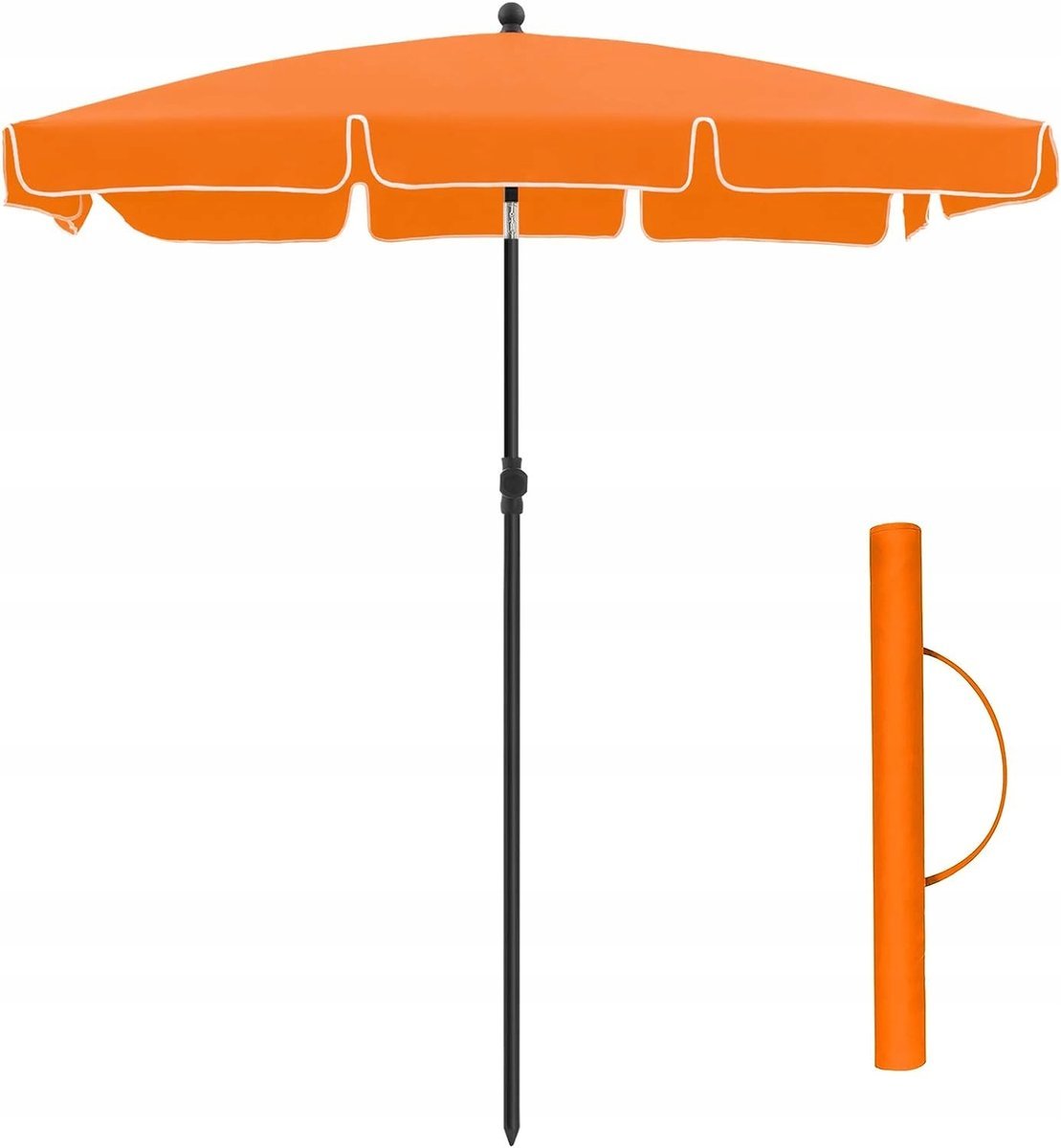 Songmics Parasol klasyczny pomarańczowy 125 x 240 cm GPU250G