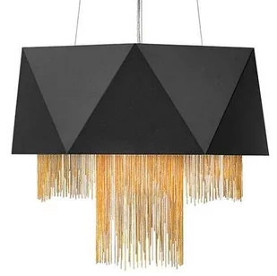 Hinkley LAMPA wisząca HK-ZUMA6-SBG Elstead metalowa OPRAWA art deco ZWIS crystal glamour czarny złoty HK-ZUMA6-SBG - Lampy sufitowe - miniaturka - grafika 1
