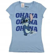 Koszulki i topy damskie - Koszulka damska młodzieżowa T-shirt DISNEY Lilo i Stitch r. M Niebieska - miniaturka - grafika 1