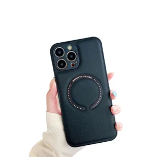 INF Etui na telefon obsługujące ładowanie bezprzewodowe MagSafe Czarny iPhone 13 Pro max - Etui i futerały do telefonów - miniaturka - grafika 1