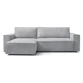 Narożniki - Jasnoszary rozkładany narożnik dwustronny Bobochic Paris Nihad - miniaturka - grafika 1